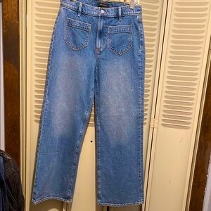 Ann Taylor Blue Denim Wide Leg Jeans